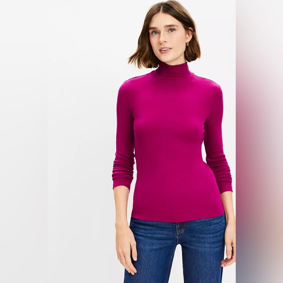 LOFT Tops - 🍁2/$15 LOFT Women's Ribbed Mockneck Top, NWT